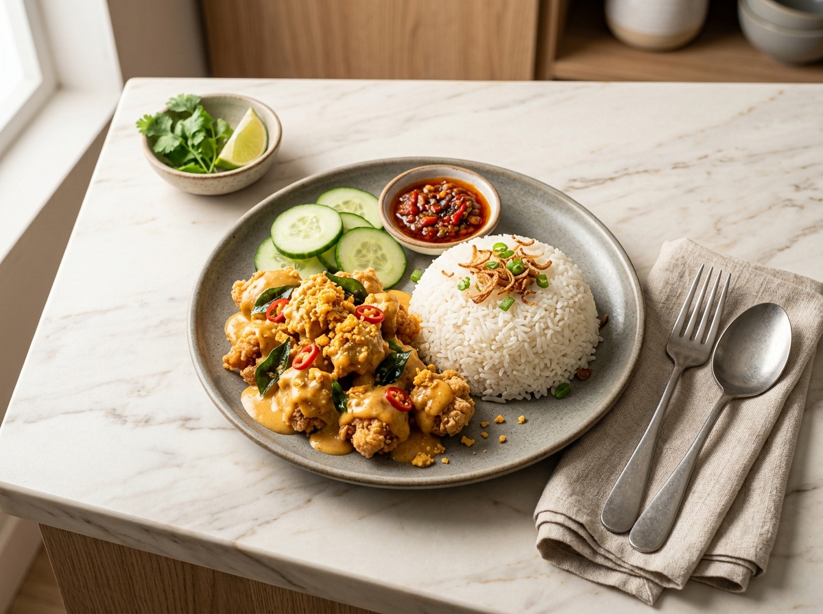 Nasi Ayam Salted Egg