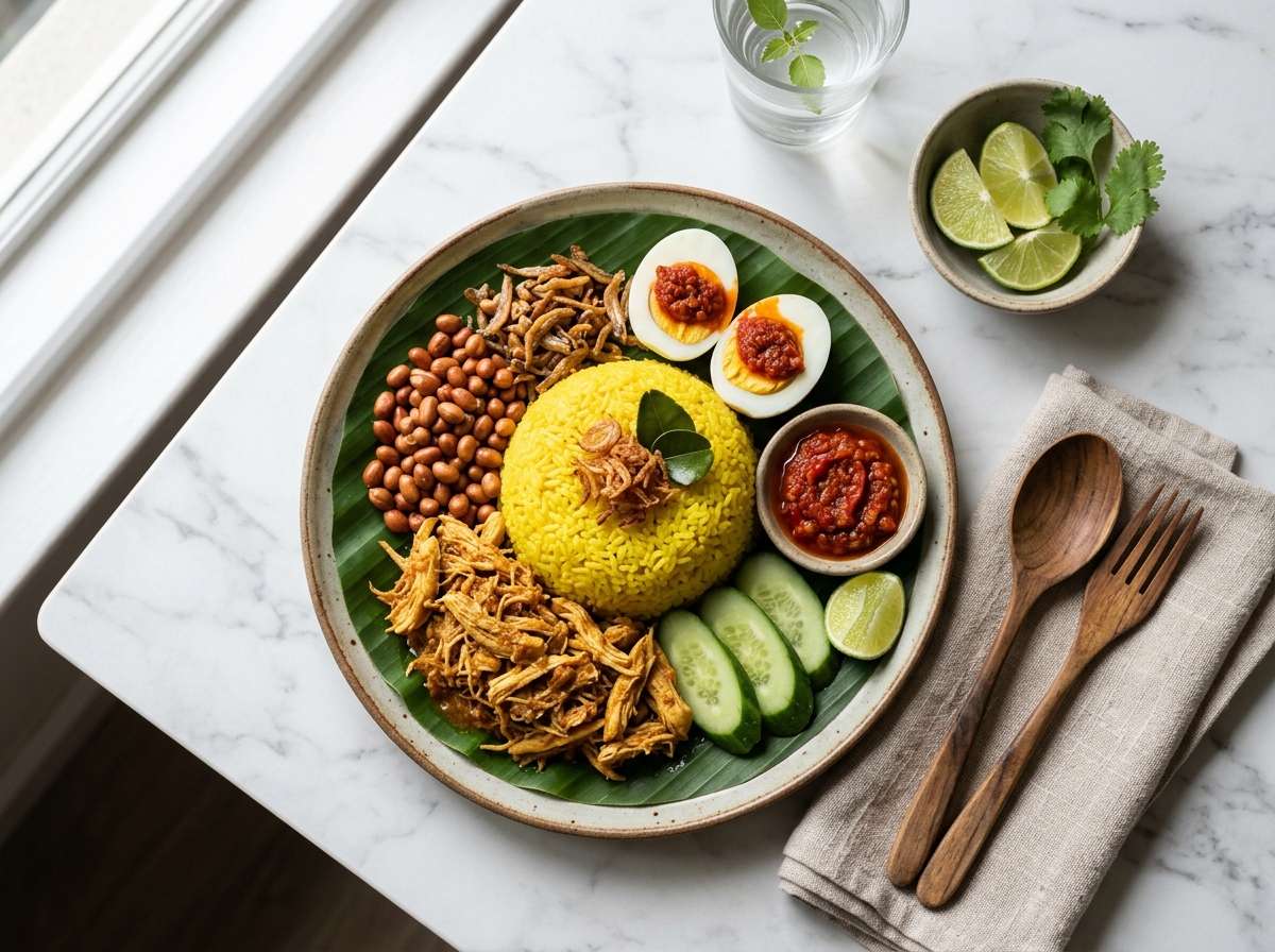 Nasi Kuning Komplit